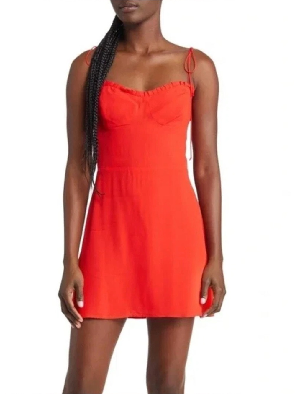 Wilder aritzia Red Tie-Strap Slip Dress